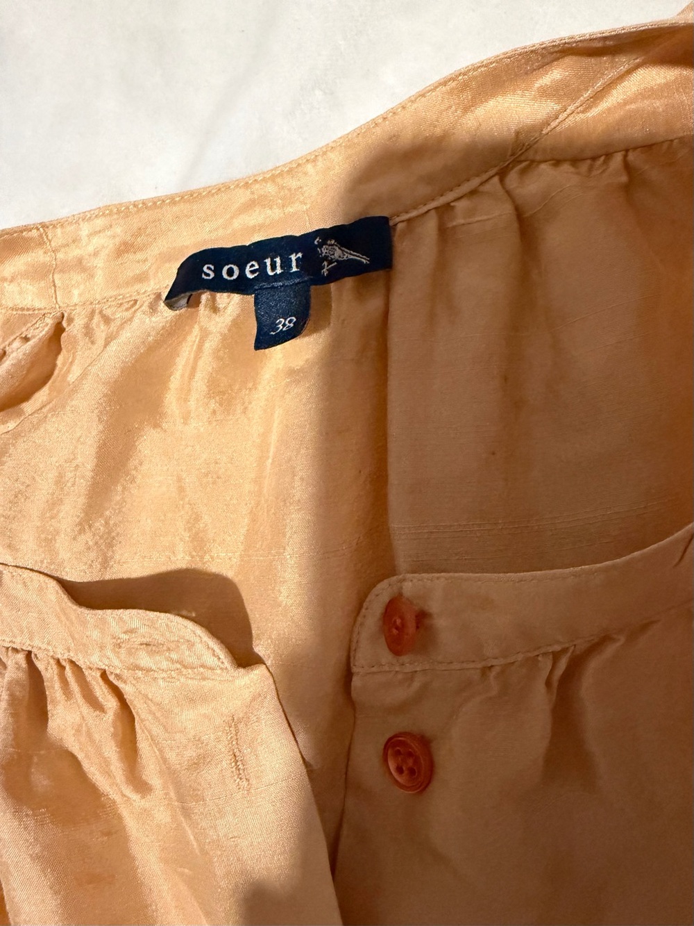 soeur Silk Cap-Sleeve Blouse - Picture 3 of 9